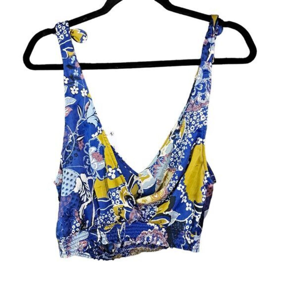 Inimately Free People Weekend In Montauk Tank Top Women Small Blue Beach Coastal - Picture 4 of 11